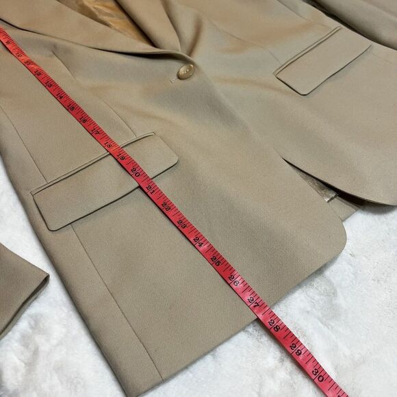 Pendleton 100% Virgin Wool Tan Blazer Women’s 10 - Picture 8 of 11